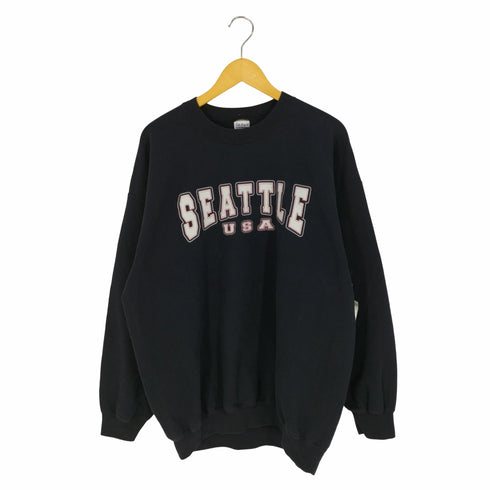 ギルダン GILDAN メキシコ製 SEATTLE プリント クルーネックスウェット メンズ import:XL