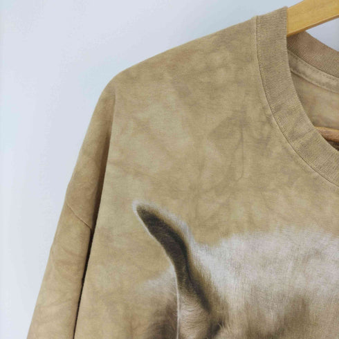 ザマウンテン the mountain USA製 WOLF 狼 大判 アニマル プリント S/S Tシャツ メンズ import:XL