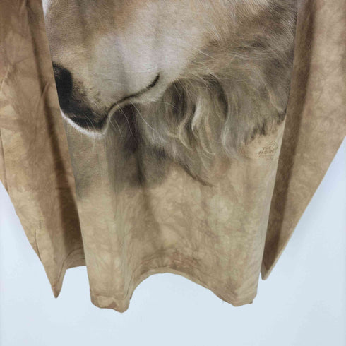 ザマウンテン the mountain USA製 WOLF 狼 大判 アニマル プリント S/S Tシャツ メンズ import:XL
