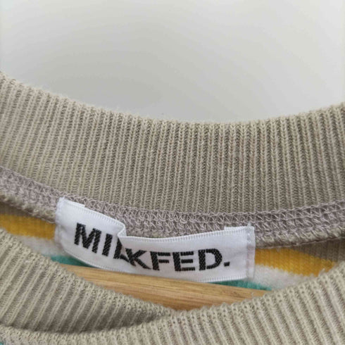 ミルクフェド MILKFED. ボーダー ボックスシルエット カットソー レディース