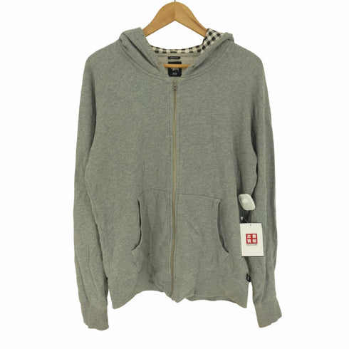 ステューシー Stussy フード裏 チェック ジップアップ パーカー メンズ import:M