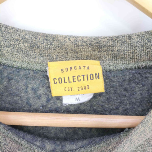 BORGATA COLLECTION USA製 刺繍 クルーネックスウェット メンズ import:M