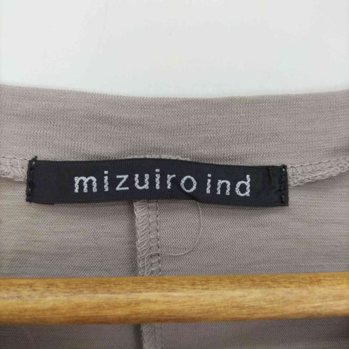 ミズイロインド mizuiro ind ビッグシルエット クルーネック S/S カットソー レディース