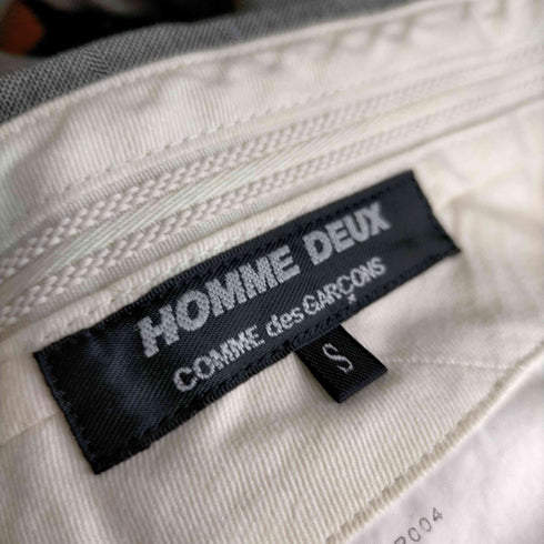 コムデギャルソンオムドゥ COMME des GARCONS HOMME DEUX AD2012 ウール グレンチェック ノータックスラックス メンズ JPN:S