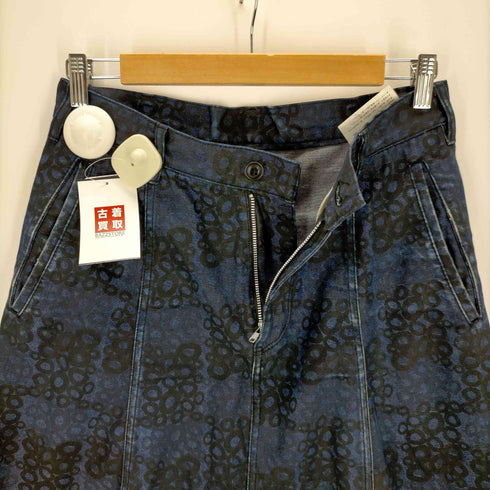 ブラックコムデギャルソン BLACK COMME des GARCONS AD2009 総柄 デニムサルエルパンツ メンズ JPN:XS