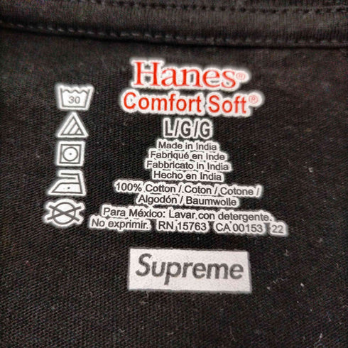 シュプリーム Supreme Hanes Bandana Tagless Tees メンズ JPN:L