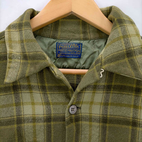 ペンドルトン PENDLETON 60S 開襟 チェック ネルシャツ メンズ import:L