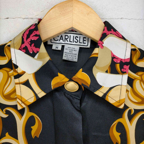 CARLISLE 総柄 比翼シルクシャツ メンズ JPN:M