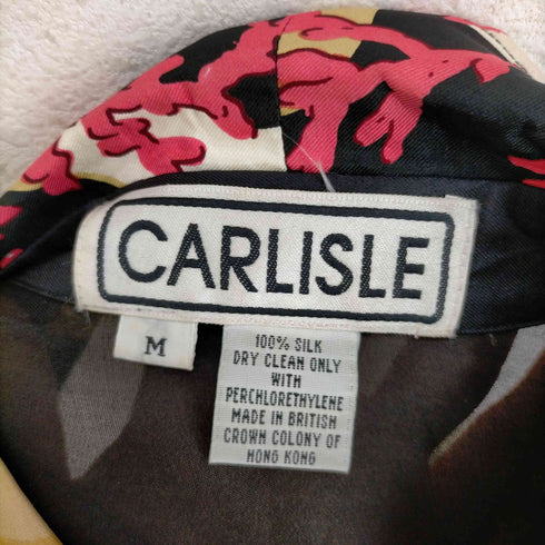 CARLISLE 総柄 比翼シルクシャツ メンズ JPN:M