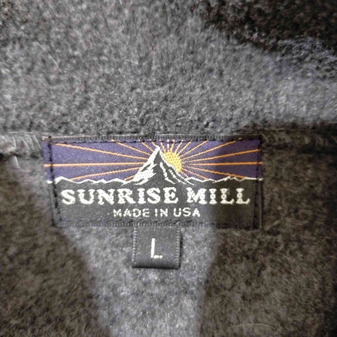 SUNRISE MILL MADE IN USA フロントロゴ ハイネックフリースベスト メンズ import:L