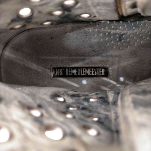 アンドゥムルメステール Ann DEMEULEMEESTER lether hi trainers ハトメ サイドジップ メンズ