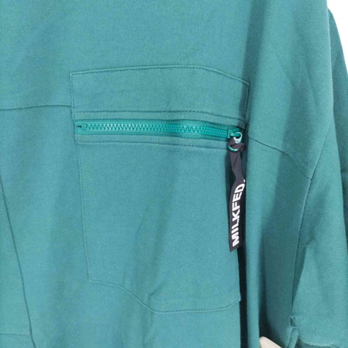 ミルクフェド MILKFED. ジップポケット ブロック切替 クルーネック S/S ワンピース レディース ONE SIZE