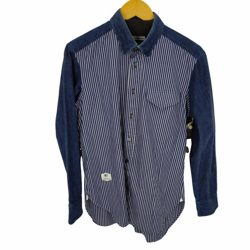 ビーケーティーバイブルックリンテーラーズ BkT by BROOKLYN TAILORS 異素材切替ストライプデニムシャツ 長袖 メンズ import:M