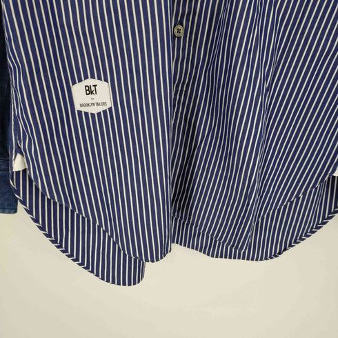 ビーケーティーバイブルックリンテーラーズ BkT by BROOKLYN TAILORS 異素材切替ストライプデニムシャツ 長袖 メンズ import:M