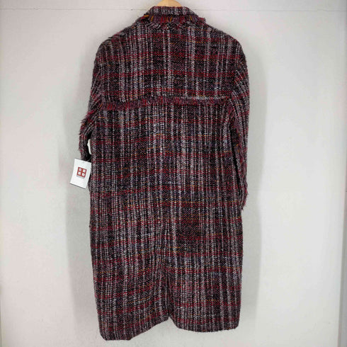 ベルシュカ BERSHKA マルチカラ―ツイード スナップボタン2Bチェスターコート レディース JPN:L
