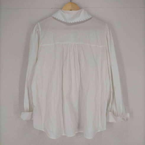 ザラ ZARA 襟ビジューデザインロングカラーシャツ レディース JPN:L