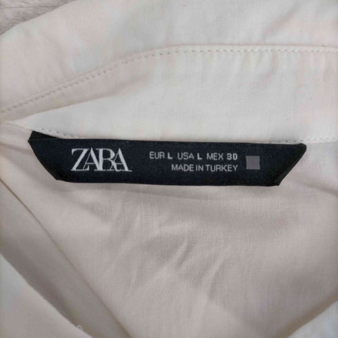 ザラ ZARA 襟ビジューデザインロングカラーシャツ レディース JPN:L