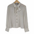 ザラ ZARA タイ付きパールボタンブラウス レディース JPN:XL