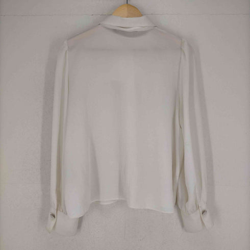 ザラ ZARA タイ付きパールボタンブラウス レディース JPN:XL