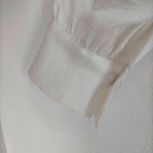 ザラ ZARA タイ付きパールボタンブラウス レディース JPN:XL