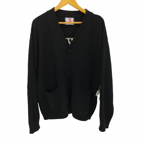 サノバチーズ SON OF THE CHEESE I am Allergic to PeopleKnit Cardigan ロゴ カーディガン メンズ JPN:L