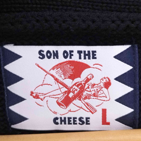 サノバチーズ SON OF THE CHEESE I am Allergic to PeopleKnit Cardigan ロゴ カーディガン メンズ JPN:L