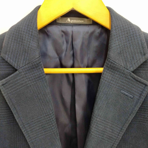アクアスキュータム AQUASCUTUM チェック柄2Bテーラードジャケット メンズ L