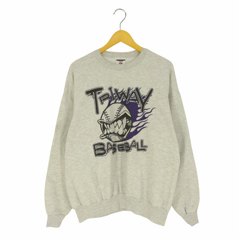 ジャージーズ JERZEES ベースボールチームロゴプリント クルーネックスウェット メンズ import:XL