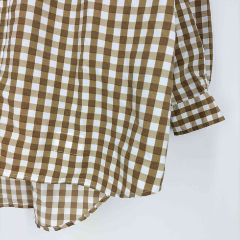 バーラップアウトフィッター BURLAP OUTFITTER ギンガムチェック ナイロンシャツ メンズ import:M