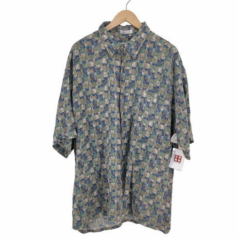 ピエールカルダン pierre cardin チェックレーヨン100 S/Sアロハシャツ メンズ import:XXL