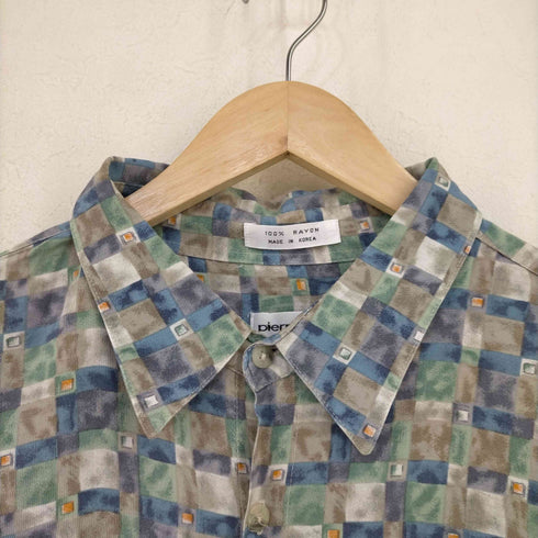 ピエールカルダン pierre cardin チェックレーヨン100 S/Sアロハシャツ メンズ import:XXL