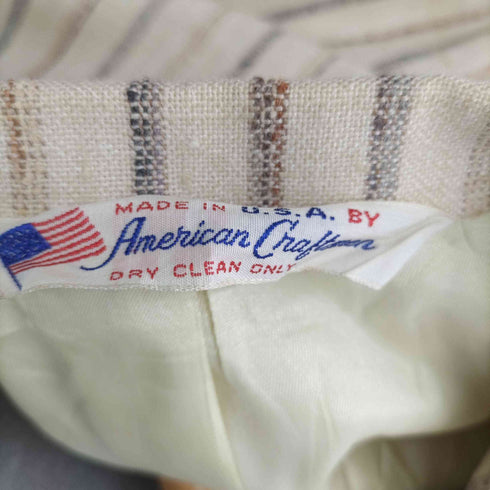 AMERICAN CRAFTSMEN Phoenix USA製 ネップ ストライプテーラードジャケット メンズ
