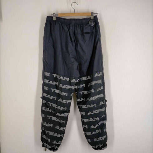 エーエイプバイアベイシングエイプ AAPE BY A BATHING APE WOVEN PANTS 総柄トラックパンツ メンズ JPN:L
