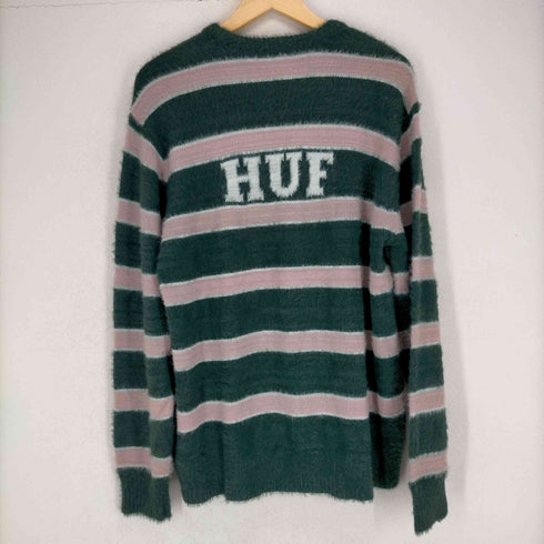 ハフ HUF ロゴ ボーダー シャギーニット セーター メンズ JPN:L