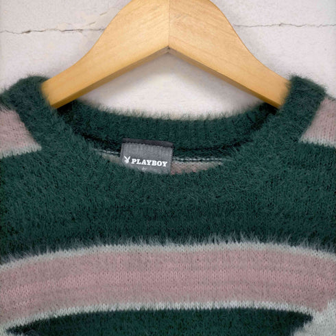 ハフ HUF ロゴ ボーダー シャギーニット セーター メンズ JPN:L
