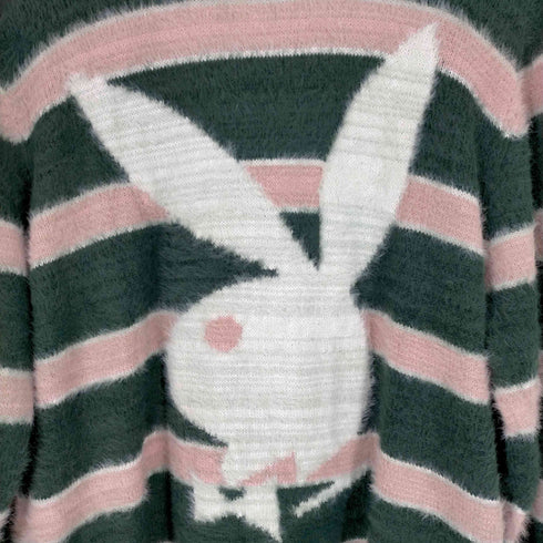 ハフ HUF ロゴ ボーダー シャギーニット セーター メンズ JPN:L