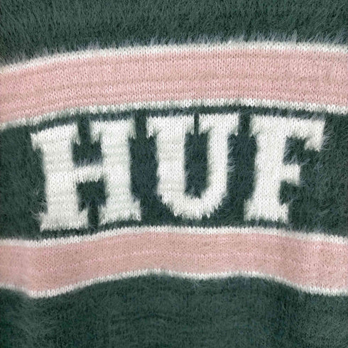 ハフ HUF ロゴ ボーダー シャギーニット セーター メンズ JPN:L
