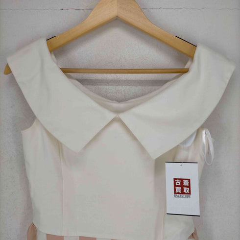 チェスティ Chesty 18SS ワンピース オフショルダー ロング ストライプ ボーダー 切替 ノースリーブ レディース JPN:1