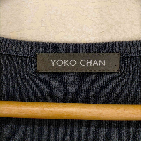 ヨーコチャン YOKO CHAN Vネックニット セーター 長袖 シルク ギャザー レディース JPN:38