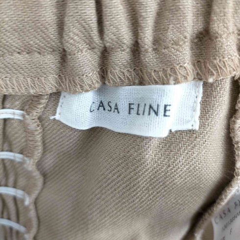 カーサフライン CASA FLINE プリーツ切り替え フロントホック リネンワンピース レディース FREE