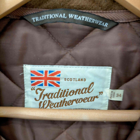 トラディショナルウェザーウェア Traditional Weatherwear キルティングジャケット フード付き レディース JPN:34