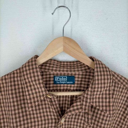 ポロバイラルフローレン Polo by RALPH LAUREN 90s チンスト付 ポニー無 チェック柄シャツ メンズ