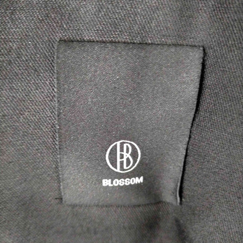 ブロッサム BLOSSOM ベルト付 ノーカラー コート アウター ミドル丈 シルク混 ウール レディース JPN:XS