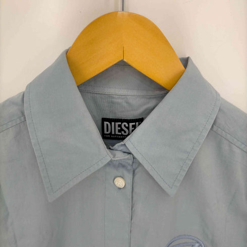 ディーゼル DIESEL ロゴ刺繍シャツワンピース ひざ丈 長袖 レディース XXS