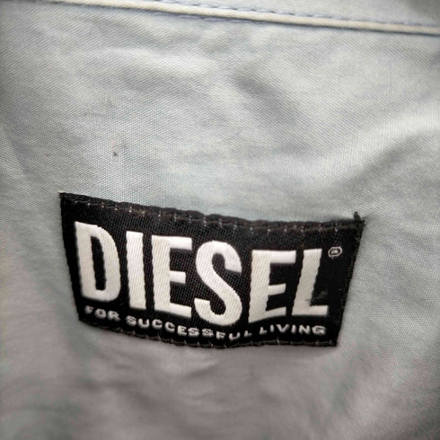 ディーゼル DIESEL ロゴ刺繍シャツワンピース ひざ丈 長袖 レディース XXS