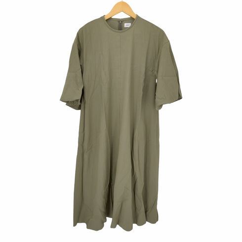 MANOF 22SS BALLOON SLLEVE FLARE ONE PIECE ワンピース クルーネック 七分袖 ロング フレア レディース JPN:M