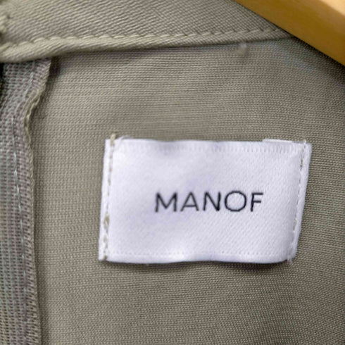 MANOF 22SS BALLOON SLLEVE FLARE ONE PIECE ワンピース クルーネック 七分袖 ロング フレア レディース JPN:M