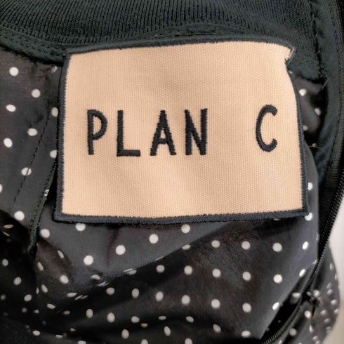 プランシー PLAN C ドット シルク ブロックパターン ロングワンピース レディース JPN:36