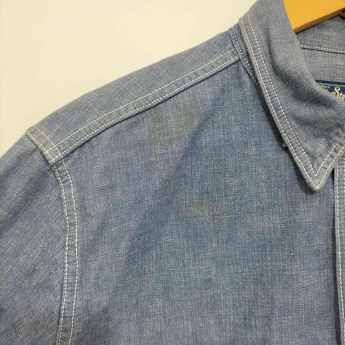 スタジオダルチザン STUDIO DARTISAN シャンブレー長袖ワークシャツ メンズ US:40
