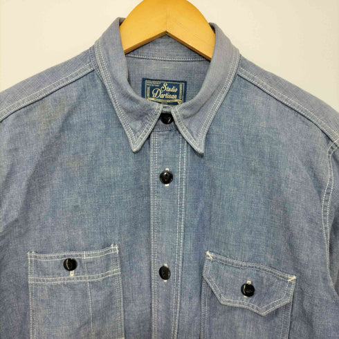 スタジオダルチザン STUDIO DARTISAN シャンブレー長袖ワークシャツ メンズ US:40